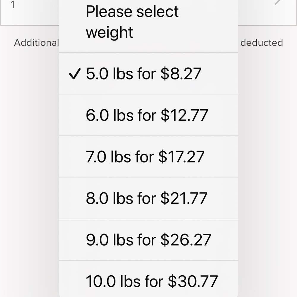 Additional Postage Over 5 Pounds